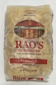 6 Pack (6 Ibs) RAO'S Homemade Farfalle Pasta Noodles 16 oz Each Bow Tie Macaroni