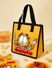 New GARFIELD The Cat Insulated Lunch Box Bag Cooler ORANGE Meal Tote