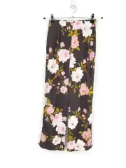 New Flynn Skye Stone Roses Parker Pants Womens XS High Waist Rayon Grey Pink