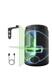 Cross Laser Level for Construction - 360° Green Self Leveling Laser Level T52