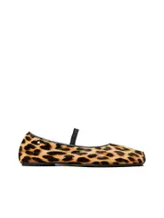 Tory Burch Leopard Print Elasticated Strap Flats