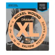 D'Addario EXL115W Nickel Wound Medium Electric Guitar Strings 11-49