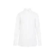 [Ralph Lauren Collection] Ralph Lauren Collection-White Adrien Linen Shirt-Donna 8 US