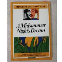 在飛比找蝦皮購物優惠-【二手書】英文小說 a midsummer night's 