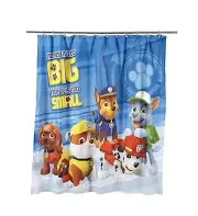 PAW PATROL Nickelodeon Fabric Shower Curtain with 12 Curtain Hooks FREE SHIPPING