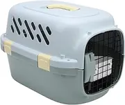 Cat Travel Carrier, Portable Hard Sided Pet Travel Carrier with Large Space Lockable Door, 4 Sides Ventilation, Lightweight Foldable Travel Cat Carrier for Outdoor Home Car