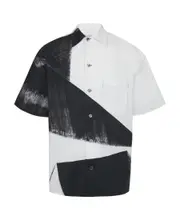 Alexander McQueen Brushstroke Collared Button-Up Shirt SHIRTS INCH16.5,SHIRTS INCH15.5 White