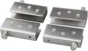 Stainless Steel Detachable Folding Butt Hinges,Pack-of-4 Glass Door Hinges 90°Pivot Hinge,Glass No Drilling,Stainless Steel,Fit 10-12mm Glass
