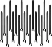 18 Pack Chain Link Fence Extension, 25.2'' Fence Extension Height, Galvanized Post Extender for Dogs and Privacy (1-3/8'', Black)