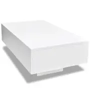 vidaXL Coffee Table High Gloss White 85x55x31cm Living Room Furniture Stand