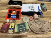 Vtg She Shed Misc Items Vanity 40s 30s Junk Drawer Item Sweetheart Makeup