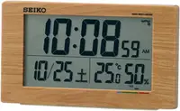 在飛比找樂天市場購物網優惠-【日本代購】SEIKO 精工時鐘鬧鐘電波數碼日曆舒適度溫度濕
