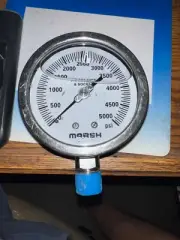 MARSH 4" 5000 PSI Liquid Filled Gauge, 3/4" LC BR