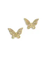 Meira T 14K Yellow Gold Diamond Butterfly Earrings