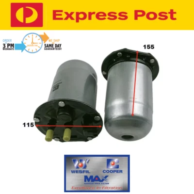 Wesfil Diesel Fuel Filter fits Nissan Navara NP300 2.3L TD Diesel YS23 EXPRESS