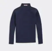 Vineyard Vines Boys Mountain Sweater Fleece Quarter-Zip Size Large Navy 16