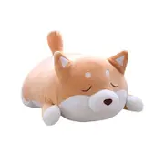 Catzon Shiba Inu Dog Plush Pillow Cute Corgi Akita Stuffed Animals Doll Toy Gifts -Brown
