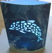 LED Lantern/Nightlight- DOLPHIN- Multi Color Lights- batteries -change color