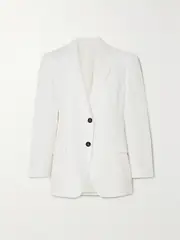 [Brunello Cucinelli] Brunello Cucinelli - Twill Blazer - White - IT42 IT 42 White