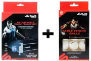 Table Tennis Kit Ping Pong Set Retractable Net With 15 Balls Fits Most Tables