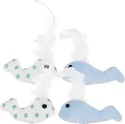 Milisten 4pcs Cat Toys Toy Whale for Cats Chew Toys for Cats Whale Toy for Cats Cat Teething Chew Toys Cat Whale Toys Kitten Toys Cat Biting Toys Pets Toys Cat Toys Whale