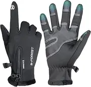 [LEFAFA] Winter Gloves for Men Women, Lightweight Winter Running Gloves, Touch Screen Water Resistant Windproof Cycling Gloves, Anti-Slip Warm Gloves for Cycling Biking Sporting Driving