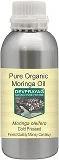 Devprayag Pure Organic Moringa Oil (Moringa oleifera) Natural Therapeutic Grade Cold Pressed 1250ml (42 oz)