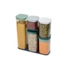 5pc Joseph & Joseph Podium Storage Container Organiser Set w/ Stand/Lid Sage