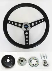 1975-1977 Bronco 70-77 F100 F150 F250 F350 Black on Black steering wheel 14 1/2" (for: Ford)