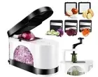 EASACE Mandoline Slicer Spiralizer Vegetable Chopper Dicer with Container