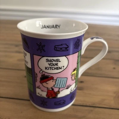 Danbury Mint Peanuts by Charles Schulz Calendar Mug Snoopy Coffee Cup October