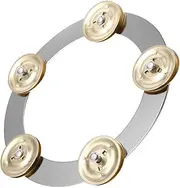 EXQUIMEUBLE Mountable Hi-hat Bell Stainless Steel Construction Foot Tambourine Accessory Drum Bell for Percussion Instruments