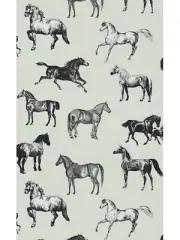 Two New/Unopened Rolls of Sandberg Wallpaper in Collette Horse Pattern