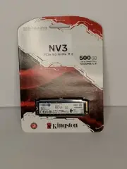 Kingston NV3 M.2 2280 500GB PCIe 4.0 NVMe Internal Solid State Drive (SSD) NEW