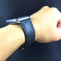 在飛比找蝦皮購物優惠-日本手工 Apple Watch 3 4 代用 大方素黑 牛