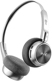 iKF R1 Wireless Retro Headphones On Ear, Vintage Design Bluetooth Headphones, HiFi Stereo, 60H Playtime, ENC with Built-in Mic, Soft and Lightweight Headset Throwback 80s 90s for Phone/PC (Black)
