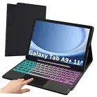 for Samsung Galaxy Tab A9+ 5G/A9 Plus 11" Keyboard Case: 3 Zone 7 Colors