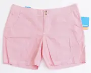 Columbia PFG Omni Shade Super Bonehead Red & White Fishing Shorts Women's NWT