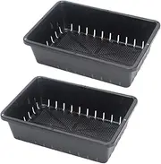 HAKIDZEL 2Pcs Plant Germination Box with Transparent Lid Seedling Starter Tray for Microgreens and Succulents for Growing Tomatoes and Lettuce Garden