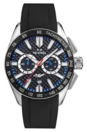 TW Steel Yamaha Factory Racing Chrono Steel Rubber Date Quartz Mens Watch GS1
