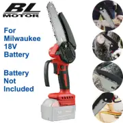 6" Cordless Brushless Chainsaw Mini Electric Chain Saw For Milwaukee 18V Battery