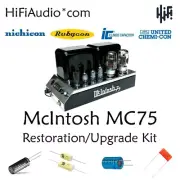 McIntosh MC75 amplifier restoration recap repair capacitor upgrade rebuild kit