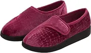 Silvert's Adaptive Clothing & Footwear Women’s Extra Wide Easy Closure Jewel Slippers for Seniors