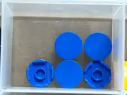 LEGO Parts - Blue Tile, Round 2 x 2 with Bottom Stud Holder - No 14769 - QTY 5