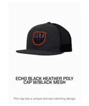 NEW Echo Outdoor Power Equipment Trucker Hat Gray & Black Meshback OSFM NWT