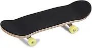 Mini Finger Skateboard, Wooden Finger Board Ultimate Sport Training Props in Light Brown with Ball Bearings (Yellow)