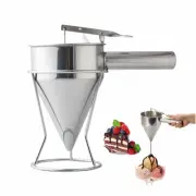 Stainless Steel Funnel Small Octopus Balls Tools With Rack Cupcakes Baking Dispe