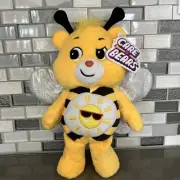 Care Bears FUNSHINE BEAR Bumble Bee Plush Holographic Sparkle Wings / 11” / NEW