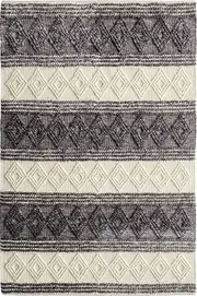 Vega Chocolate/Cream Two-Tone Diamond Wool Rug