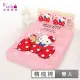 【享夢城堡】精梳棉雙人床包枕套5x6.2三件組(HELLO KITTY 點點蝴蝶結-粉)